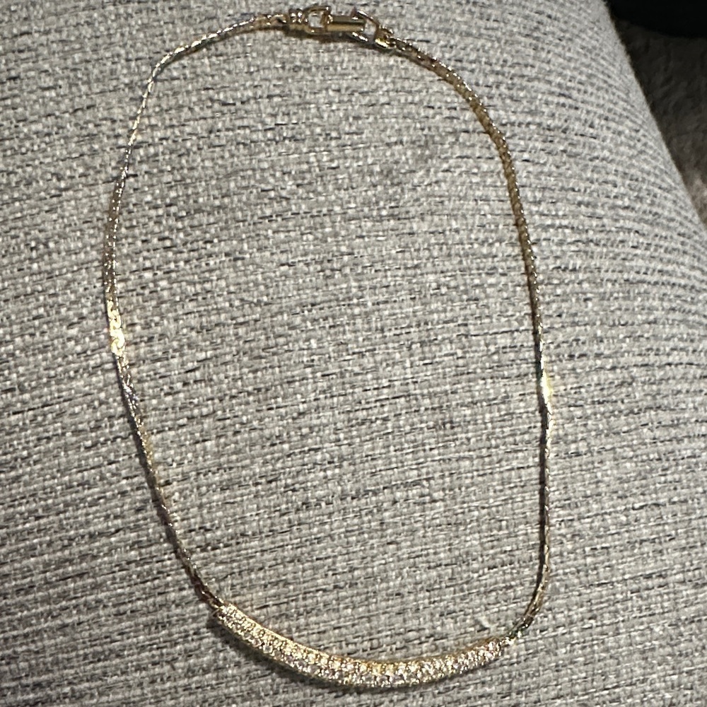 Swarovski Pavé Bar Necklace -l - Picture 1 of 6